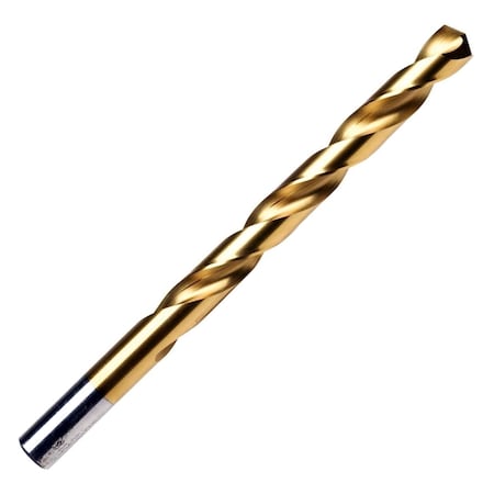 HANSON Drill Bit, High Speed Steel, Turbomax Tip for Exact Centering, Jobber Length, 19/64", Carded 73319